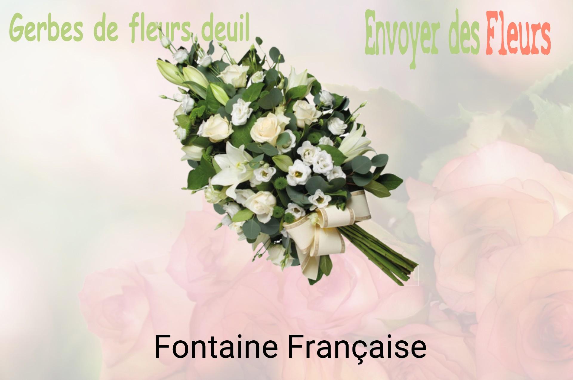 Gerbe de fleurs de deuil livrée à Fontaine-Française